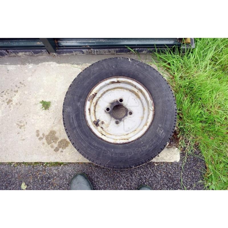 145x10 Caravan wheel and tyre