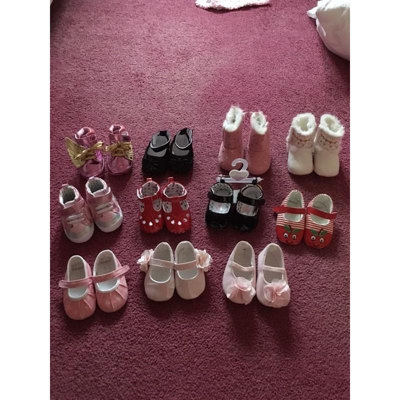 Baby girl 0/3 months shoe bundle