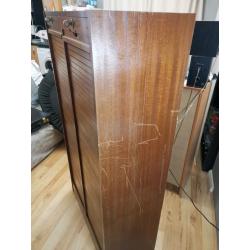 Vintage Double Tambour Roll Cabinet