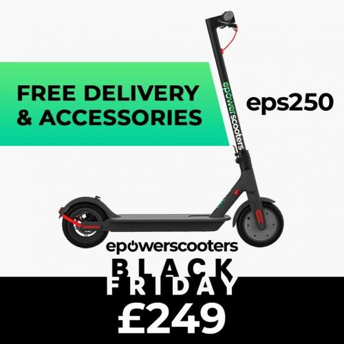 ELECTRIC SCOOTER - EPOWERSCOOTERS - EPS250 - ?249 + FREE ACCESSORIES WORTH ?55 - BETTER THAN M365