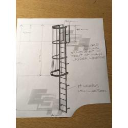 Professional galvaniswd new CAT ladder or FIRE ESCAPE