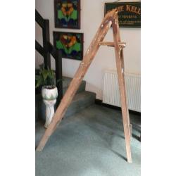 Wooden Vintage Step Ladders - Upcycle Or Display