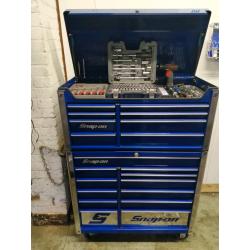 Snap on tool box loaded with tools