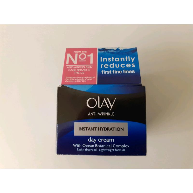 OLAY ANTI-WRINKLE INSTANT HYDRATION CREAM, BRAND NEW & BOXED, UNUSED