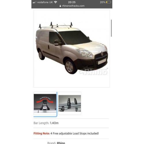 Rhino Roof Rack Vauxhall Combo or Equivalent Shape Brand New