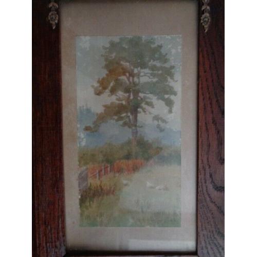 1940/50. WATER COLOUR PAINTING .GLAZED AND WOOD FRAME. Very old