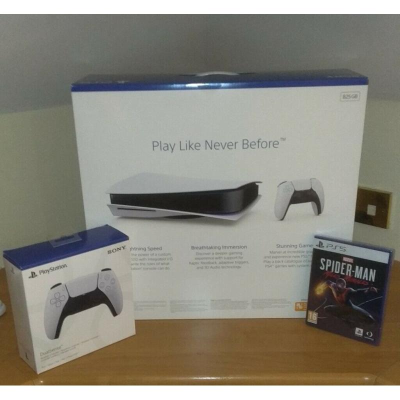 *BRAND NEW* BUNDLE (PS5) PLAYSTATION 5 DISK CONSOLE - SEALED