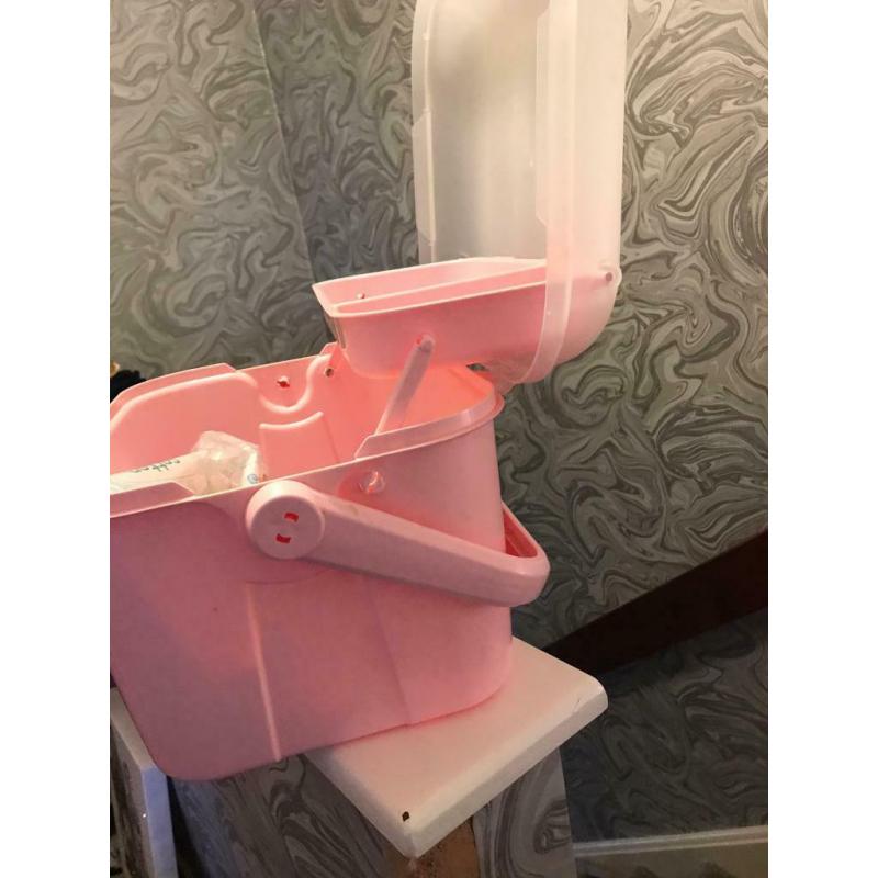 Pink Mothercare Bath/Nappy Box