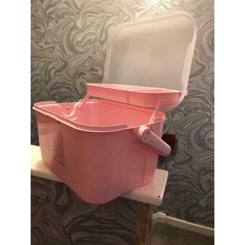 Pink Mothercare Bath/Nappy Box