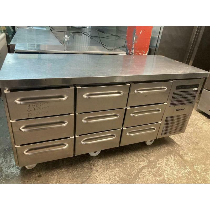 commercial bench counter drawer fridge for shop cafe restaurant takeaway isjdje