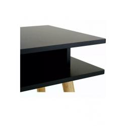 Habitat Cato Black Desk Console Table with Solid Wood Legs