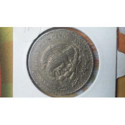 1947 Mexico un peso silver coin.