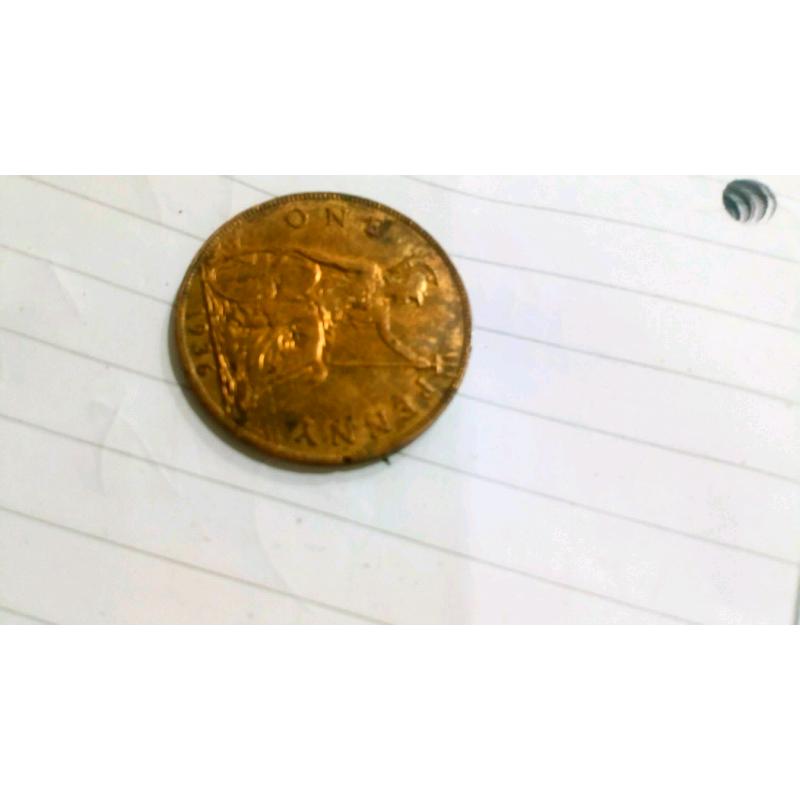 Rare 1936 British one penny