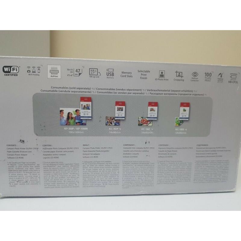 Cannon SELPHY CP910 Brand New WI-FI Printer