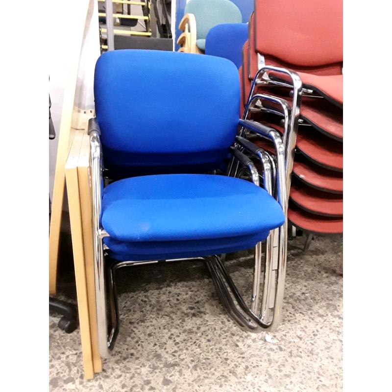 Blue stacking chairs ?10 each