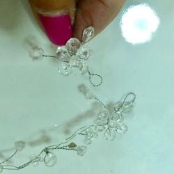 Vintage Boho Crystal diamant? flowers hair vine bridal wedding