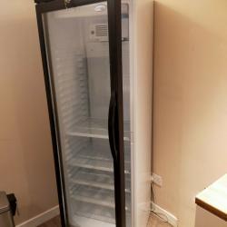 Tall glass fronted refrigerator