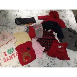 Girls baby clothing bundle 9-12 months / coats