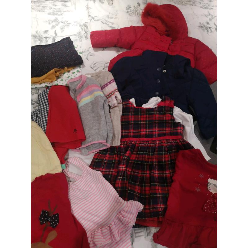 Girls baby clothing bundle 9-12 months / coats