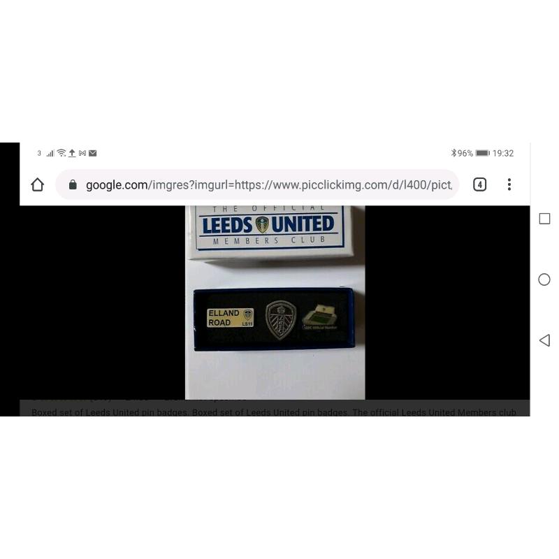 Leeds united Pin Badge set