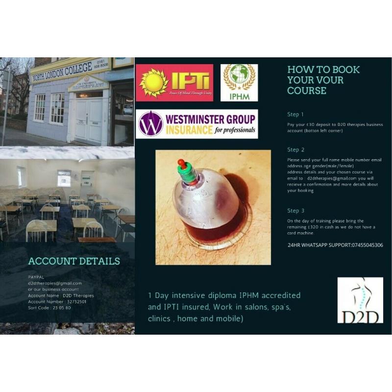 hijama massage cupping course 1 day beauty clinic diploma training mobile visit freelance class uk