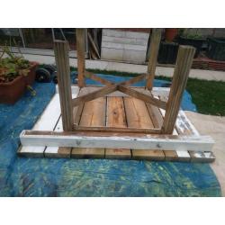 Custom made very strong wooden garden table