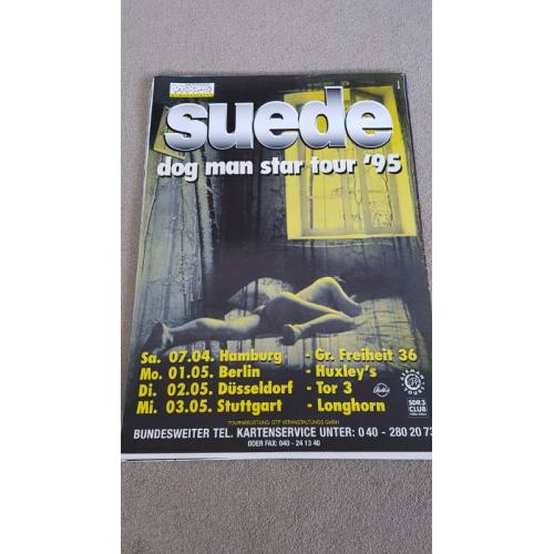 SUEDE DOG MAN STAR 1995 GERMAN BERLIN GIG CONCERT TOUR POSTER