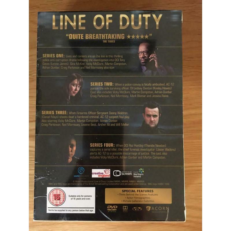 Line of Duty DVD box set, series 1-4