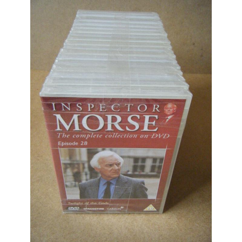 18 INSPECTOR MORSE DVD'S. From the Complete collection. All new and sealed.