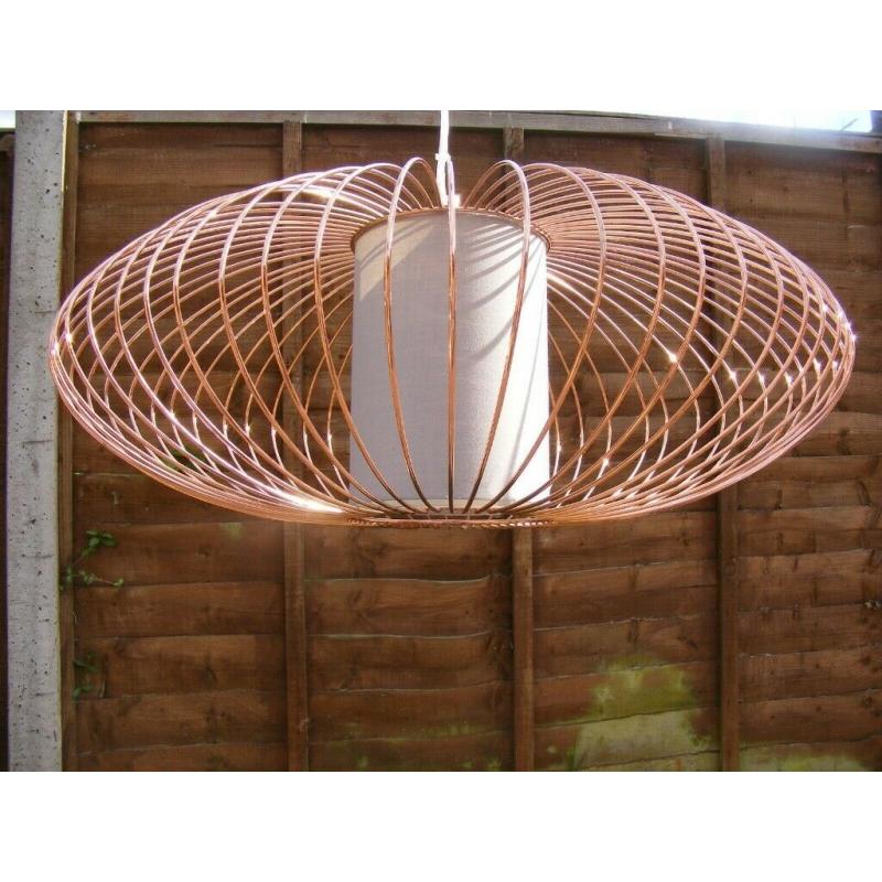 Brand New in Box MADE Sketch Cage Pendant Ceiling Light Lamp Gold Colour Copper