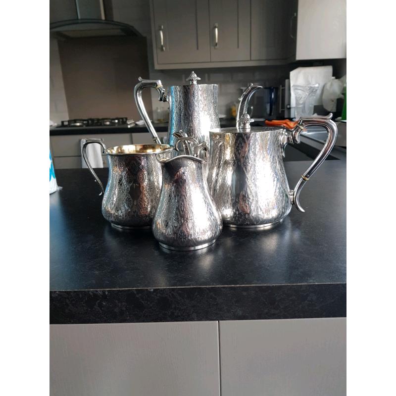 Silver plated coffee and tea set