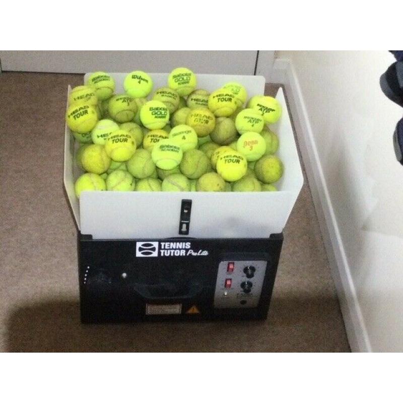 Tennis Tutor Pro Lite battery powered tennis ball machine comes with a battery charger #nearly new#