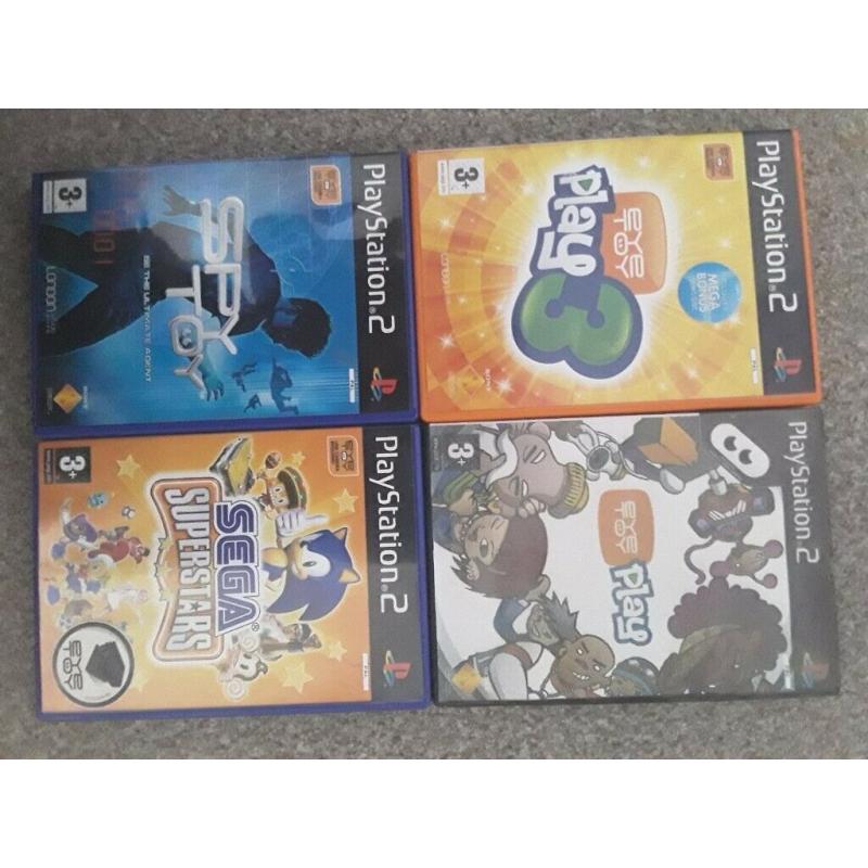 Ps2 eye toy grove boxed, camera, & 5 games Exc Cond