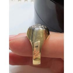 Heavy stunning 14ct gold 1.10ct diamond ring 14.5g