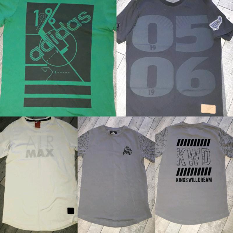 Age 12/13 tshirts. Adidas, Nike, KWD