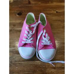 Pink canvas shoes size 12