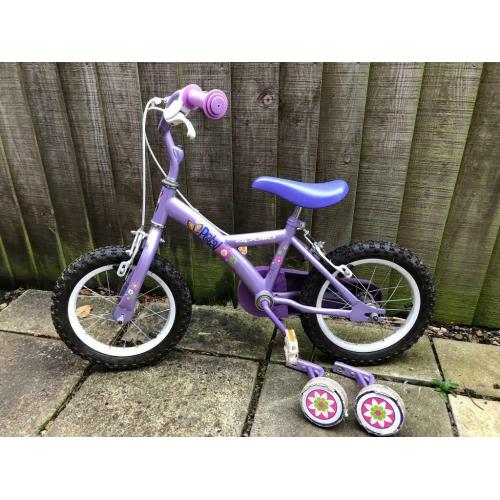 14 inch toddler/childs bike with removable stabilisers.